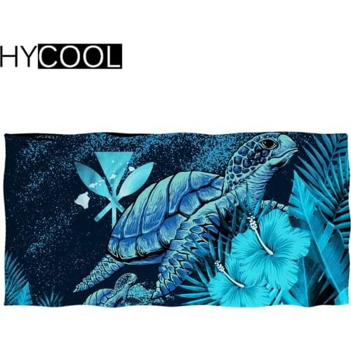 Hawaiian Turtle Hibiscus Flower Printing Beach Swim Towels Quick Dry Microfiber Travel Bath Shower Toallas Yoga Mat Soft Blanket