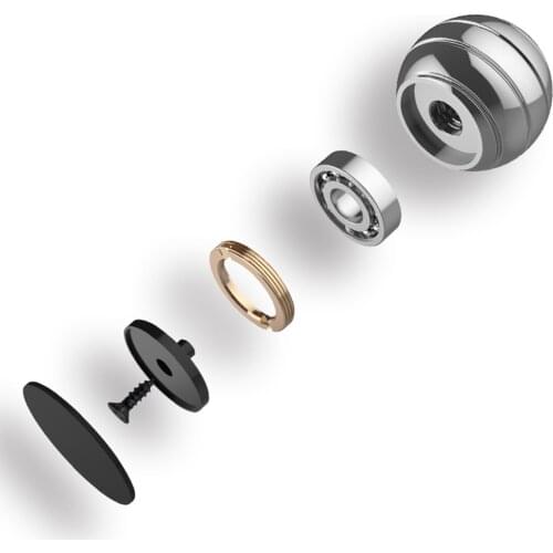 Illusion Flowing Desk Ball Decompression Toy Finger Gyroscope Spinning Tops Metal Kids Kinetic Anti Stress Optical Rotating Gyro