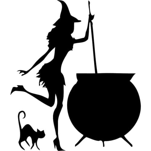 LLY-1415 Witch Cauldron Potion Creative Cartoon Car Sticker PVC Fashion Auto Motorcycle Decoration Waterproof Sunscreen Decals