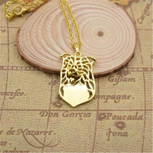 LPHZQH Fashion Cute Necklace Trendy Hollow Border Collie Dog Choker Pendant Women Necklace Jewelry Christmas Gift Steampunk