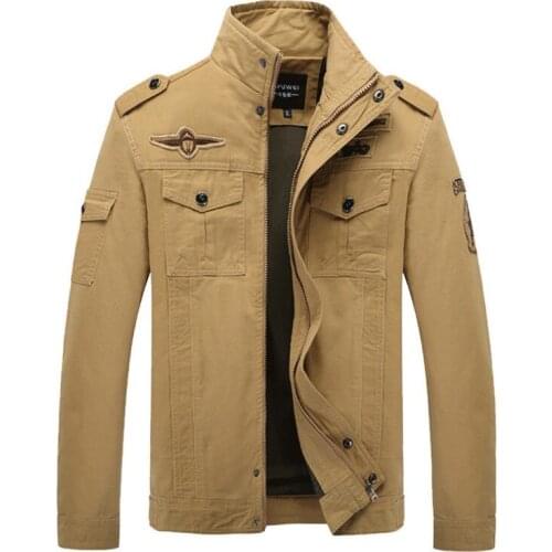 Men Casual Jackets And Coats New Spring Autumn Stand-up collar Fit Jackets Good Quality Male Cotton Outwear Jackets Size 6XL