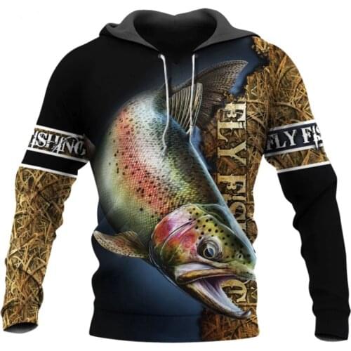 Fishing 3D Printed Mens Hoodies Harajuku Streetwear Autumn Hooded Sweatshirt Unisex Casual Jacket Tracksuits TD19981999