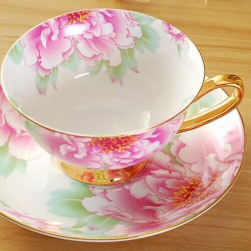 Gold Afternoon Tea Cup Saucer Set Coffee Cup Tea pot Set Tea Tray Bridesmaid Gift