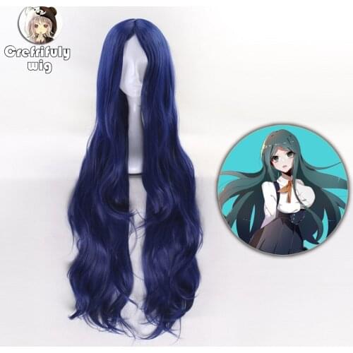 Danganronpa V3: Killing Harmony Shirogane Tsumugi Long Wig Cosplay Costume Women Heat Resistant Synthetic Hair Party Wigs 100CM