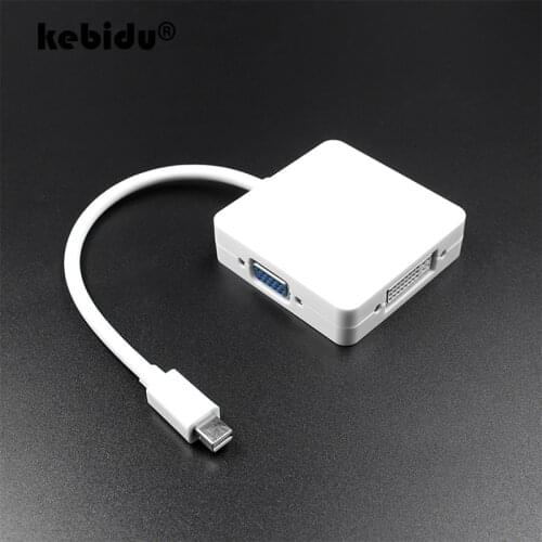 3 in 1 Mini DP to HDMI-compatible Adapter DisplayPort to VGA Converter Mini Display Port DVI Cable for Apple MacBook Pro PC