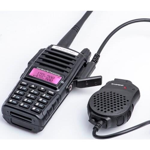 Walkie Talkie 2 PTT Handheld Speaker Baofeng UV-82 Dual PTT Radio Station Extension Speaker K Jack CB Radio Mic