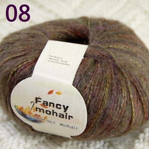 Sale New Soft 1Skeins50g Wrap Shawls Hand Knitting Wool Yarn Womens Cashmere Shawls and Wraps Rainbow Brown 823-08