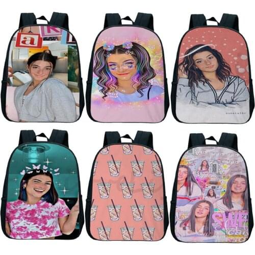 Charli Damelio Backpacks Cute Girls School Bags Baby Toddler Bag Charli D'Amelio Rucksack Kids Children Kindergarten Bag