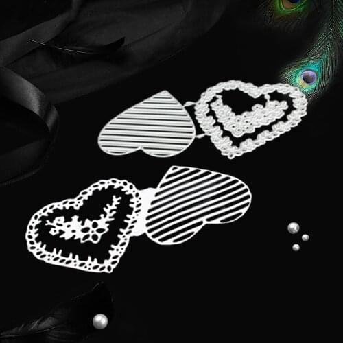 Layers of Love Metal Cutting Dies Heart Flower Dies Scrapbooking for Card Making DIY Craft Die Cut Stencil