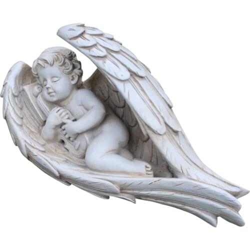 Resin Angel Boy Resin Craft Ornament Art Statue Indoor Living room Garden Lawn Decor Figurines Decoration Villa Park Sculpture