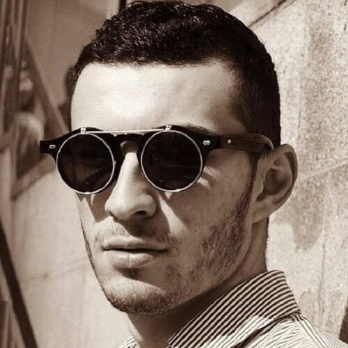 Classic Gothic Steampunk Sunglasses Luxury Brand Designer High Quality Men and Women Retro Round Metal Frame Sunglasses UV400