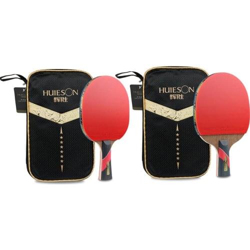 Huieson Super Powerful Ping Pong Racket Bat,6 Star Table Tennis Racket Sticky Pimples
