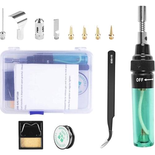 T-100 Portable Pen Type Gases Soldering Iron Gases Inflatable Soldering Iron Multifunctional Welding Temperature Adjustable Iron