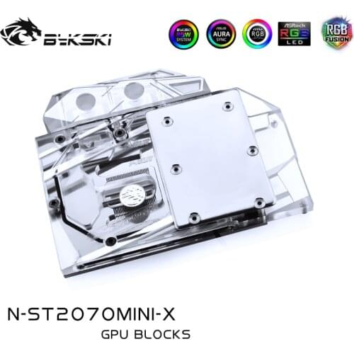 Bykski Water Block use for ZOTAC RTX2070 8GD6 MINI OC/RTX 2060 AMP/RTX 2060 Super Mini/2070 Blower / Cover Copper Radiator Block