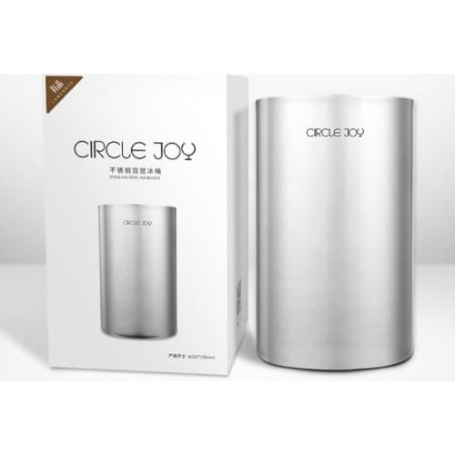 Youpin Circle Joy Stainless Steel Double Ice Bucket Efficient Insulation Mini Ice Bucket for Wine Juice Iced