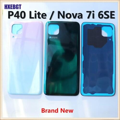 Back Housing Battery Rear Cover For Huawei P40 Lite Back Cover Chassis Door Nova 6 SE 6SE 7i Rear Battery Cover Housing Case