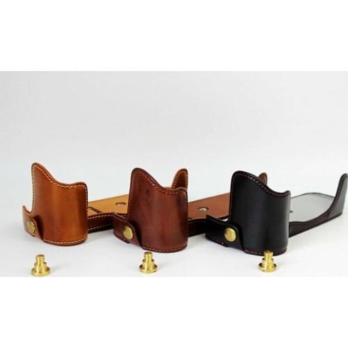 Pu Leather Protect Camera Half case Bag Grip for canon eos 77D/800D