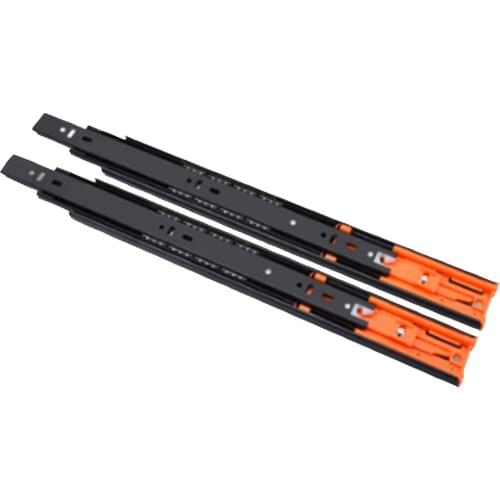 1 Pair Drawer Slide Rail Three Section Thick Damping Damper Three-section Display Strong Bearing Capacity Drawer Slide Rail