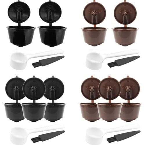2/3Pcs Cafe Reusable Coffee Capsule for All Nescafe Dolce Gusto Models Refillable Filters Baskets Pod Soft Taste Sweet