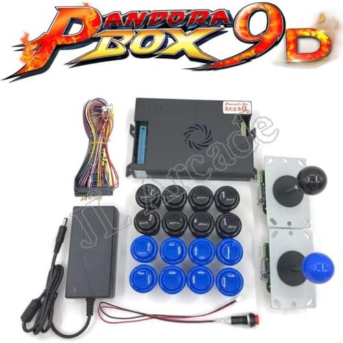 2Player DIY Arcade Console Kit Pandora box 9D 2500 in 1 game board 5Pin joystick 5V Low sound LED Push Button for Arcade Machine
