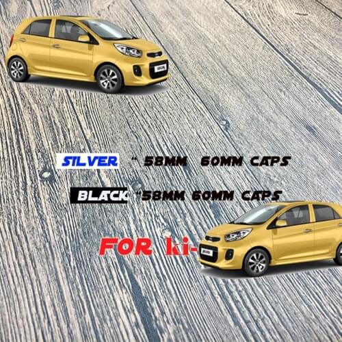 20pc 58mm 60mm 2.36" Black silvery car logo Wheel Center Hub Cap Badge emblem covers accessorie 56mm Car Sticker for kia styling