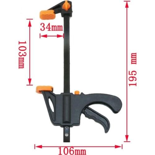 4/8 Inch Wood Working Work Bar Clamp F Clamp Gadget Tool DIY Hand Speed Squeeze Quick Ratchet Release Clip Kit Woodworking Tool