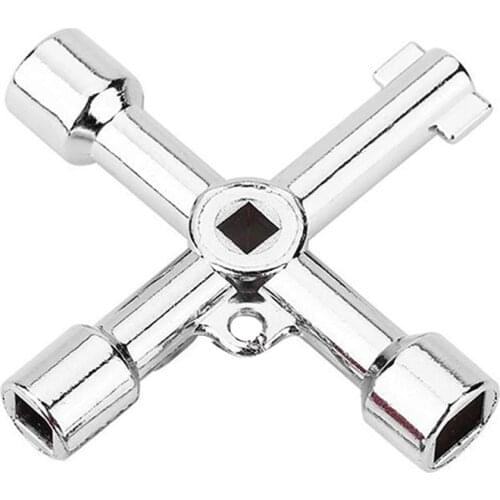 4 In 1 Cross Switch Key Wrench With Accessories Universal Square Triangle Train Electrical Cupboard Box Elevator Cabinet Alloy