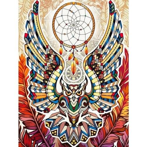 5D DIY Diamond Mosaic Colorful Animals Full Square Drill Diamond Embroidery Wolf Diamond Painting Owl