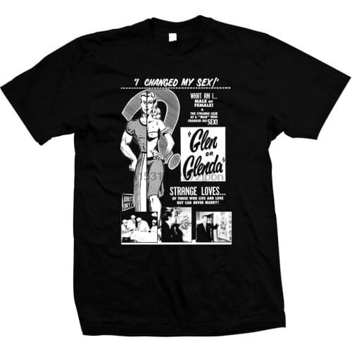 Edward D. Ed Wood Jr. Glen Or Glenda Movie Poster Hand Screened Pre shrunk 100% cotton t shirt