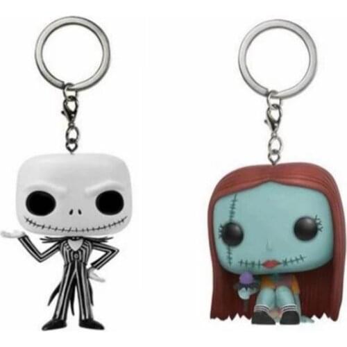 Christmas Eve scare skull jack Sally keychain Vinyl Action Figures Collection Model Children Toys