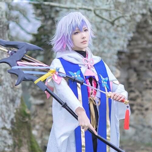 FGO Fate Grand Order Caster Merlin Ambrosius Cosplay Costume Full Set Halloween Carnival Costume