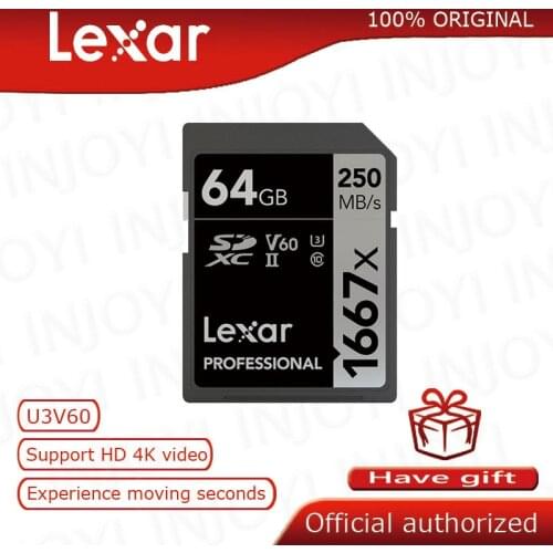 Original Lexar 32GB SD Card 1000x 150MB/s 128GB Memory Card 16GB 64GB Carte SD Class10 cartao de memoria UHS-II U3 SDHC SDXC