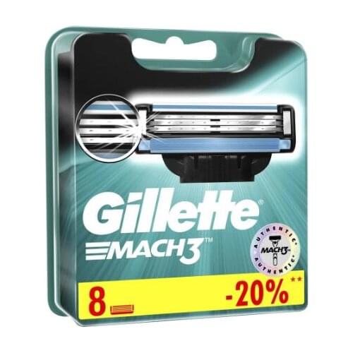 Mach 3 Layers Shaving Razor Blades Cassettes 8pcs/pack For Gillettee Machh Fit Turbo Sensitive Manual Razor Replaceable Heads