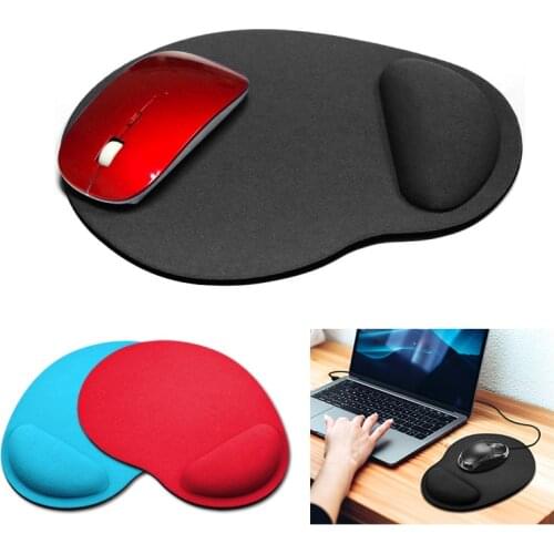 Mouse Pad Mat Wristband Comfortable Mice Mat Solid Color Anti-Slip Wrist Support PC Laptop Computer EVA Sponge Games Mousepad