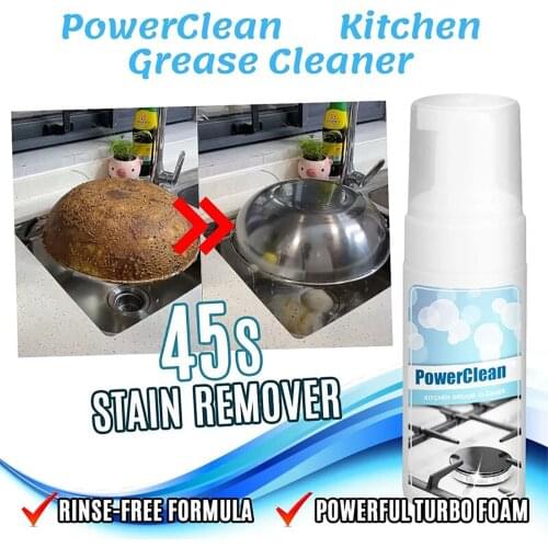 Kitchen Grease Cleaner Powerclean Cleaning Kitchen Grease Cleanerall-purpose Rust Cleaner Bubble Household Cleaning 30/100/200ml