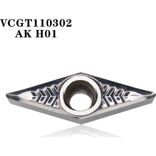 20PCS VCGT110302 AK H01 VCGT 110302 Aluminum cutter blade Insert Cutting Tool turning tool CNC Tools AL +TIN Alloy wood