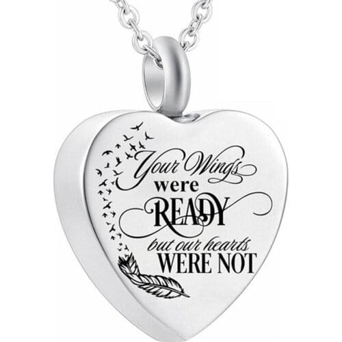 Fashion Heart Cremation Urn Necklace for Ashes Urn Jewelry Memorial Pendant for Women
