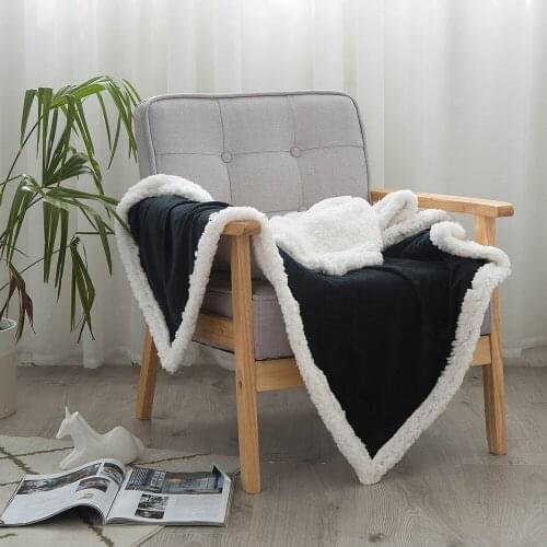 Soft Warm Thicken Lambskin Coral Fleece Blanket Winter Sheet Bedspread Sofa Throw Mechanical Wash Air Conditioning Blankets