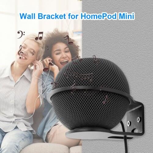 Smart Speakers Wall Mount for Apple HomePod Mini Metal Wall Holder Bracket with Mounting Accessories