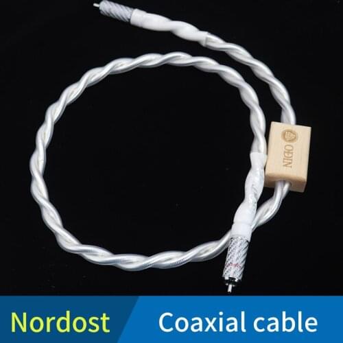 Nordost coaxial cable silver plated conductor silver foil shielding