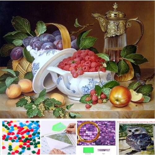 NEW arrivals diy diamond embroidery still life of fruit diamond painting Cross Stitch full square drill Rhinestone mosaic decor