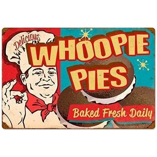 Tin Signs Whoopie Pie Metal Sign for Bedroom Cafe Home Bar Pub Coffee Beer Kitchen Bathroom Funny Wall Decor