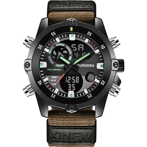 Wholesale Mens Chronograph Business Watch Fashion Nylon Band Alarm Stopwatch Multifunction Quartz Watches Relogio Masculino 2021