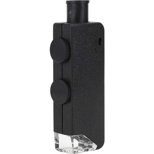 Microscopes Portable Handheld Magnifier with LED Light 60-100X Zoom Pocket Microscope for Outdoor Indoor Observing