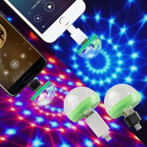 Portable Car Auto Lamp USB Light DJ RGB Mini Colorful Music Sound Light USB Holiday Party Karaoke Atmosphere Lamp Welcome Light