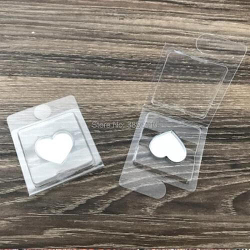 Transparent plastic folding box Plastic DIY lipstick box heart Shape Cosmetic Powder Container DIY tool F436