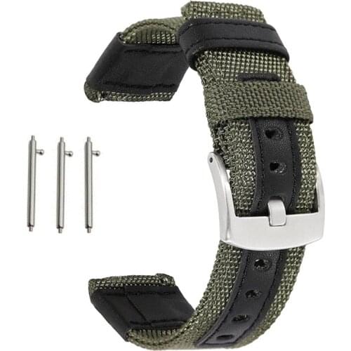 Quick Release Watch Strap Nylon Genuine Leather NATO Watch Band Stainless Buckle 20mm 22mm For Jeep Diesel Fossil Refit