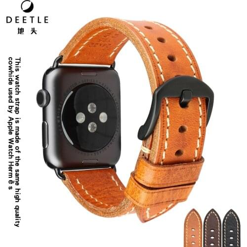 Luxury Leather Band For Apple Watch Strap Series 6 SE 5 4 3 2 1 iWatch 38mm 42mm Bracelet for Apple Watch Bands Designer 44mm 40