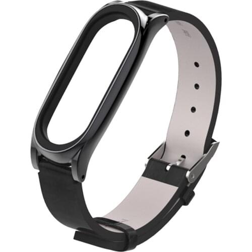 Hot Sale Leather Watch Band Strap for Xiaomi Mi Band 3 Smart Watch Wristband Replacement Bracelet Watchband for MiBand 3 Straps