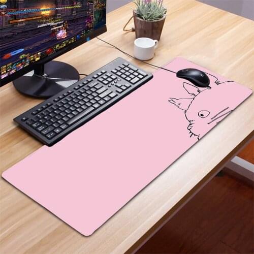 Totoro Pink Mouse Pad Xxl Mousepad Gamer Mouse Mat PC Gamer Cabinet Csgo Keyboard Gaming Accessories For Office Stitch Anime Pad
